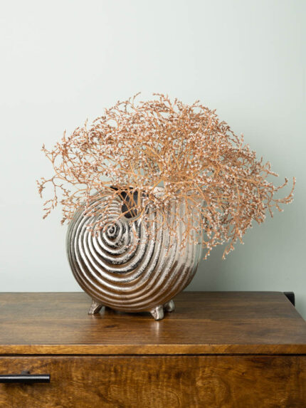 Vase coquillage rond aluminium Chehoma