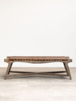 Banc cuir tressé Hemingway – Image 2