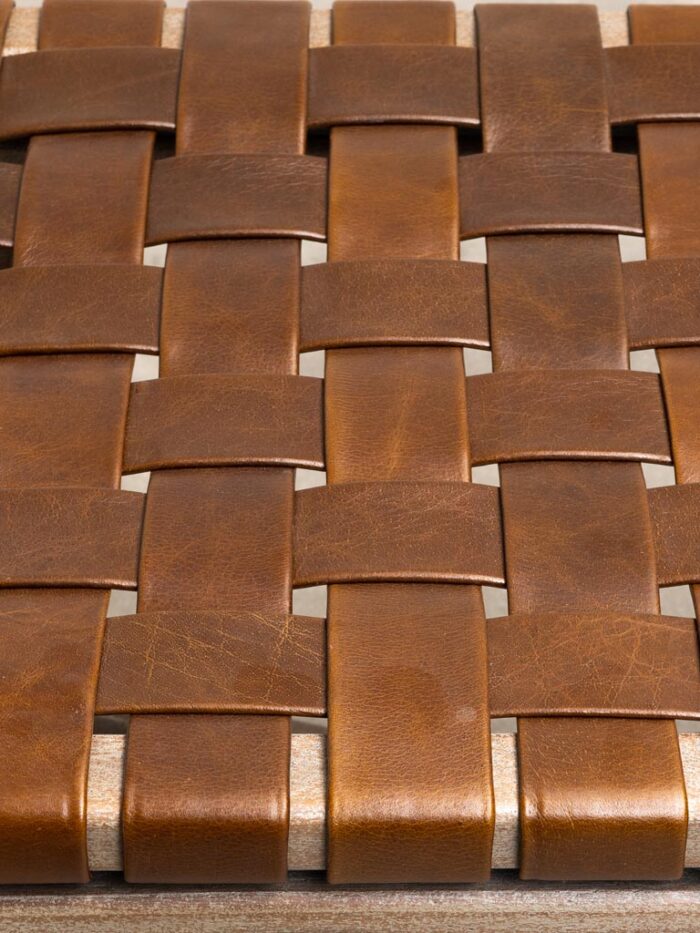 Banc cuir tressé Hemingway – Image 4