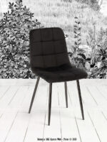 Chaise Manta Velours Noir Athezza
