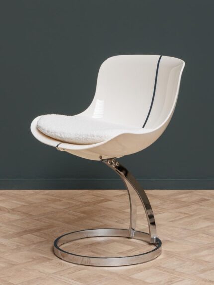 Fauteuil Moonraker coussin blanc Chehoma