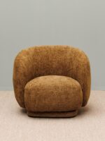 Fauteuil rotatif marron Moeraki – Image 2