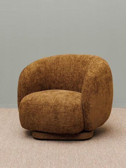 Fauteuil rotatif marron Moeraki Chehoma
