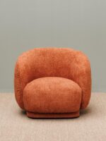 Fauteuil rotatif terracotta Moeraki – Image 2