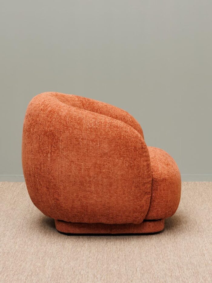 Fauteuil rotatif terracotta Moeraki – Image 3