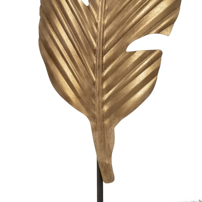 Grand lampadaire doré feuille déchirée – Image 5