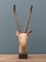 Grande tête de gazelle bois sculpté – Image 2