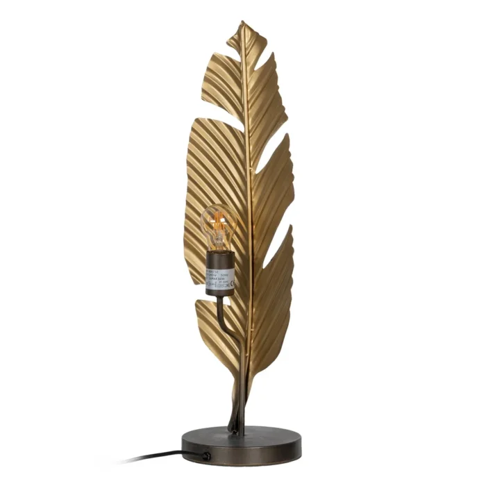 Lampadaire doré feuille déchirée – Image 3