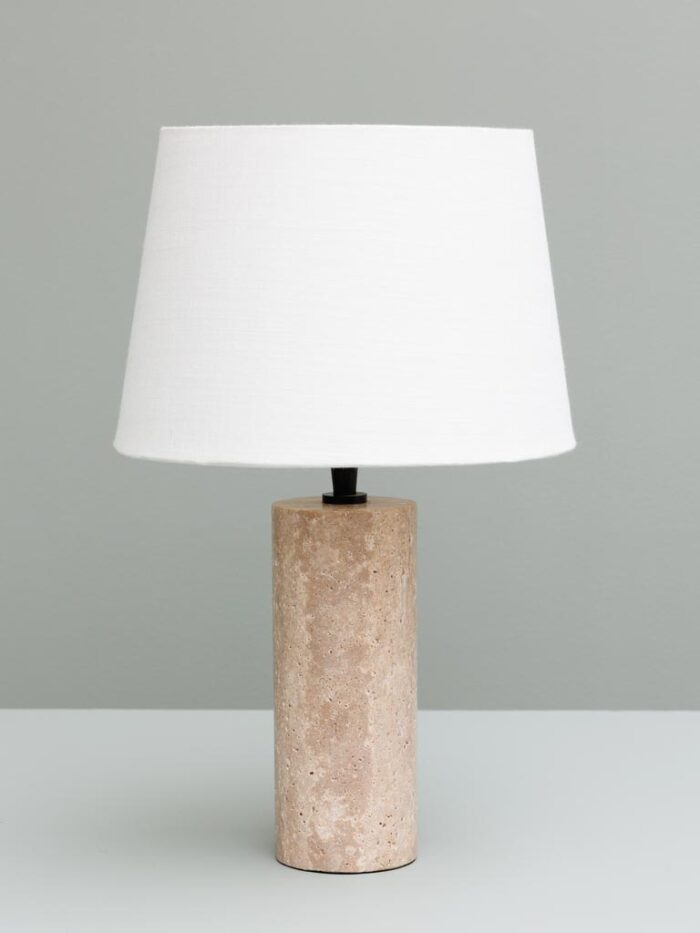 Lampe à poser base marbre sable Chehoma