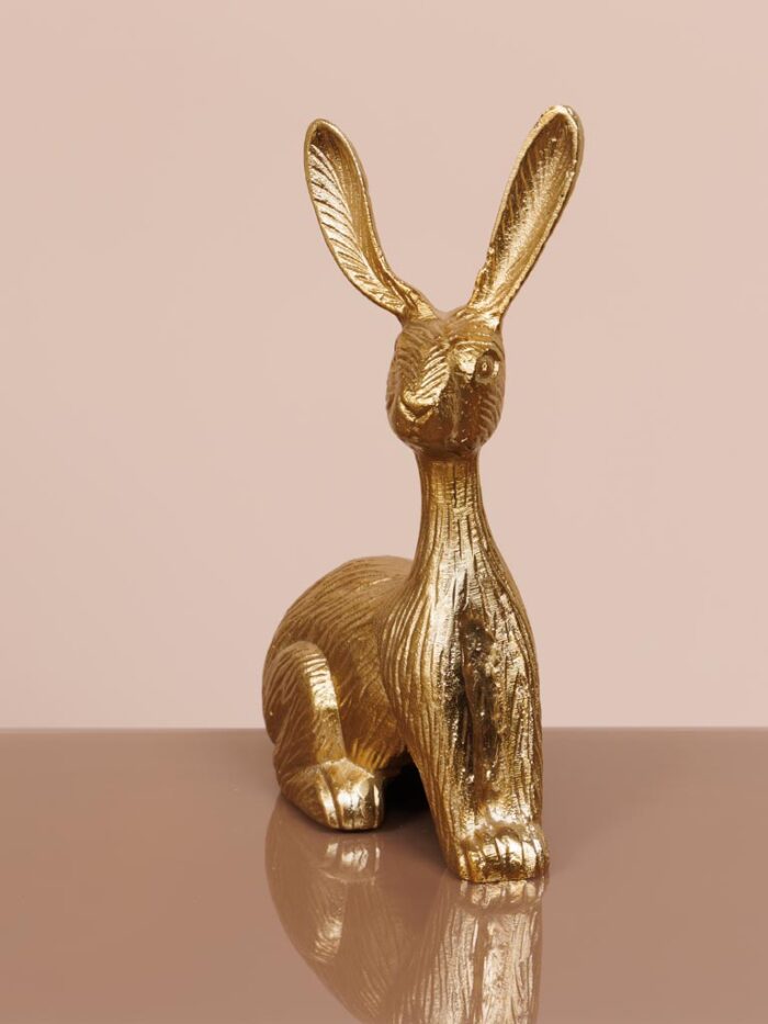Lapin assis en laiton – Image 2