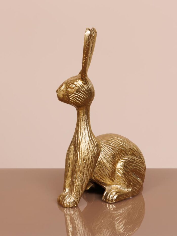 Lapin assis en laiton – Image 3