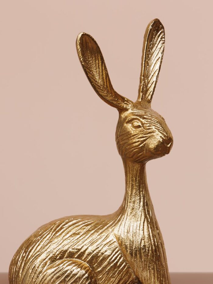 Lapin assis en laiton – Image 5