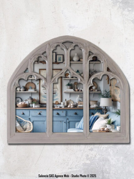 Miroir bois Chartres allongé Ixia