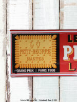 Plaque émaillée rectangulaire grande Petit Beurre LU