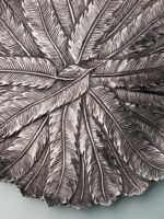 Plateau métal argent plumes – Image 2