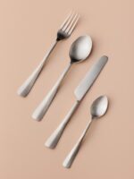 Set de 16 couverts pour 4 personnes argent mat – Image 2