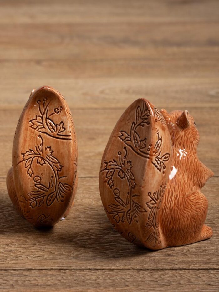 Set salière poivrière écureuils queue fleurie – Image 3