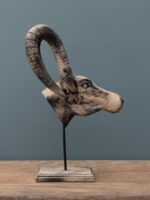 Tête de bélier patine gris noir – Image 3