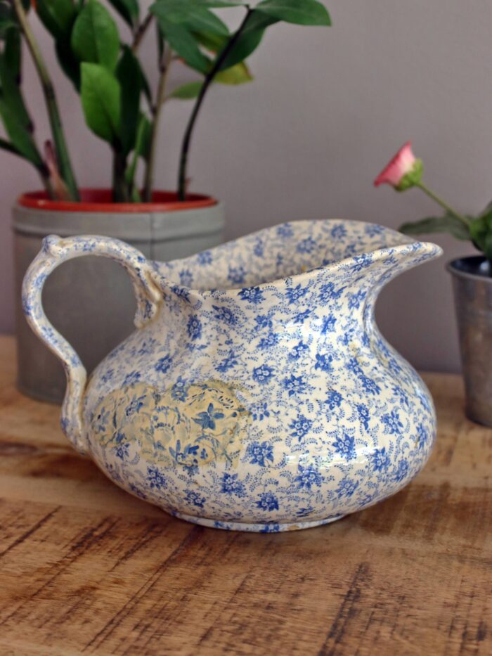 Pichet céramique fleurs bleues – Image 2