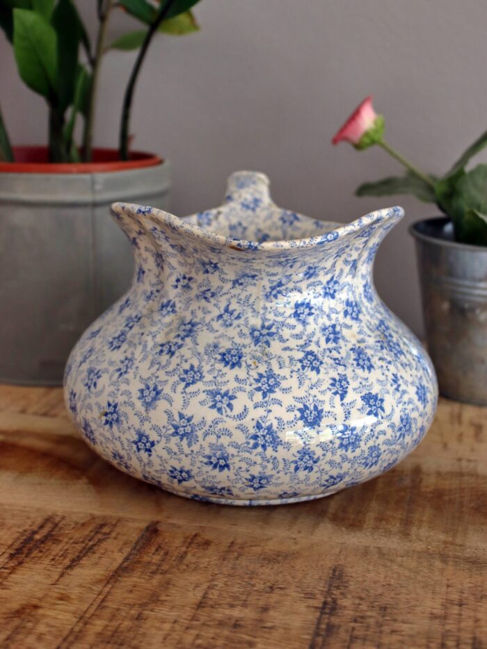 Pichet céramique fleurs bleues – Image 3