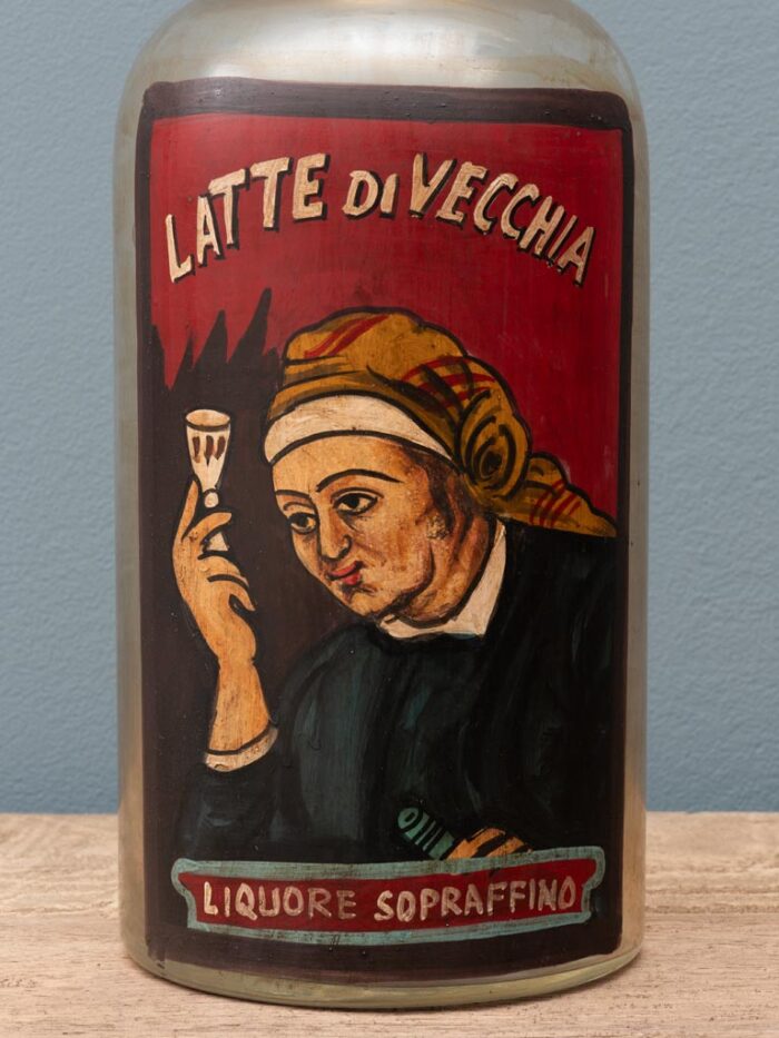 Bouteille peinte à la main Latte di vecchia – Image 2