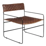 Chaise cuir marron Delekta – Image 3