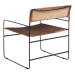 Chaise cuir marron Delekta – Image 4
