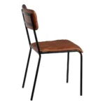 Chaise cuir marron Ivory – Image 3