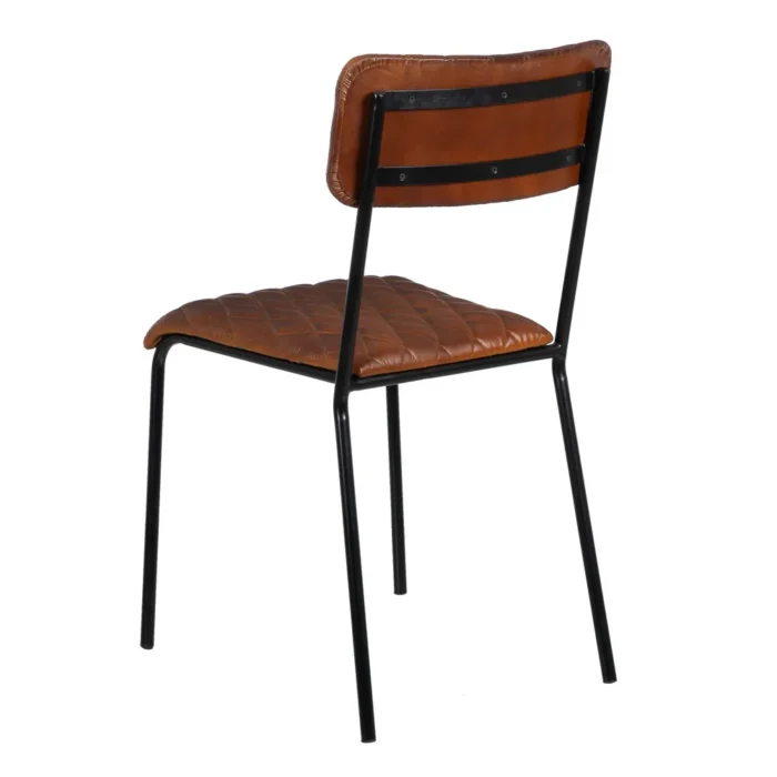Chaise cuir marron Ivory – Image 4