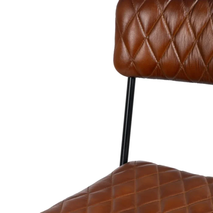 Chaise cuir marron Ivory – Image 5