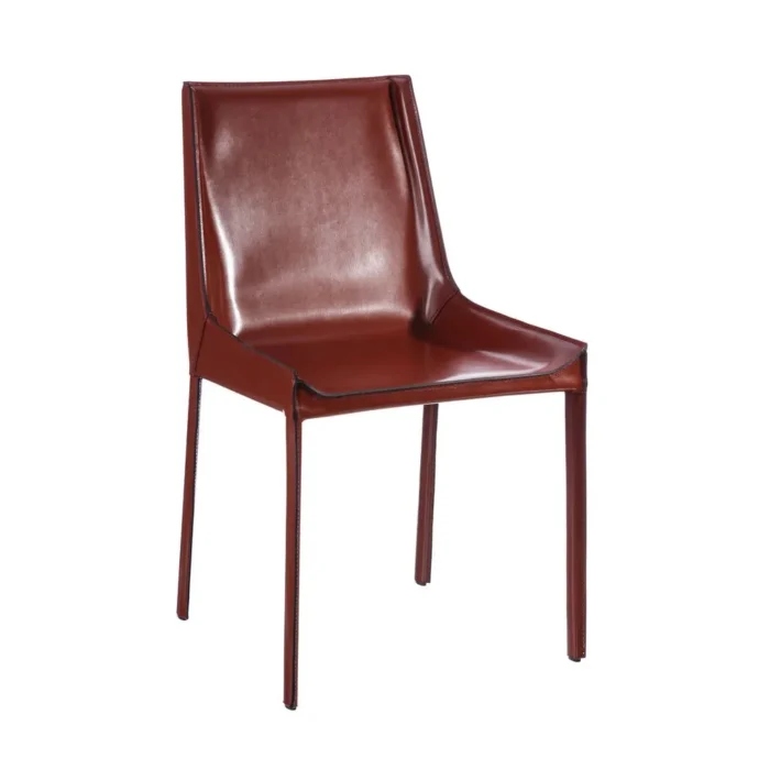 Chaise cuir marron Lupo – Image 2