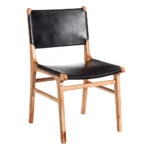 Chaise cuir noir Bradford – Image 2