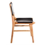 Chaise cuir noir Bradford – Image 3