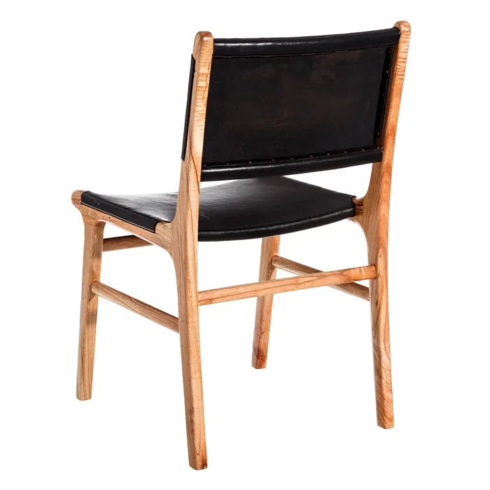 Chaise cuir noir Bradford – Image 4
