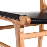 Chaise cuir noir Bradford – Image 5
