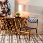 Chaise cuir noir Chester – Image 2