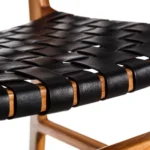 Chaise cuir noir Chester – Image 5