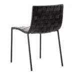 Chaise cuir noir Hampton – Image 4