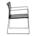 Chaise cuir noir Iska – Image 3