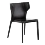 Chaise cuir noir Mérida – Image 3