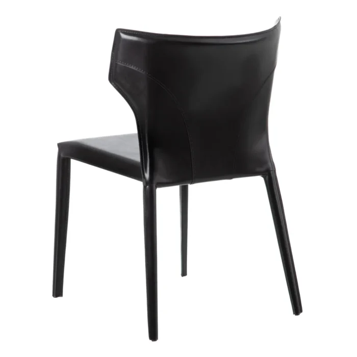 Chaise cuir noir Mérida – Image 4