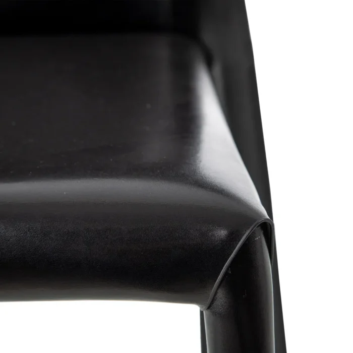 Chaise cuir noir Mérida – Image 5