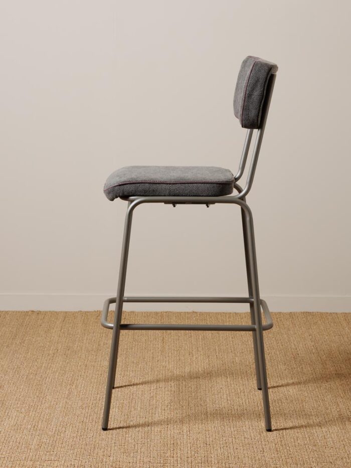 Chaise de bar grise Fairmont – Image 3