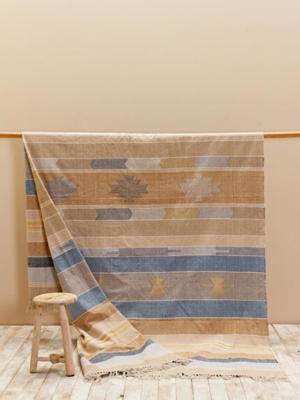 Grand tapis coton Kilim Riviera Chehoma