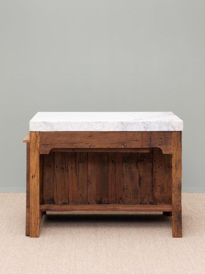 îlot Greta et table coulissante marbre blanc – Image 4