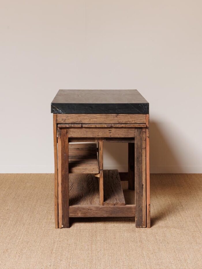 îlot Greta et table coulissante marbre noir – Image 6