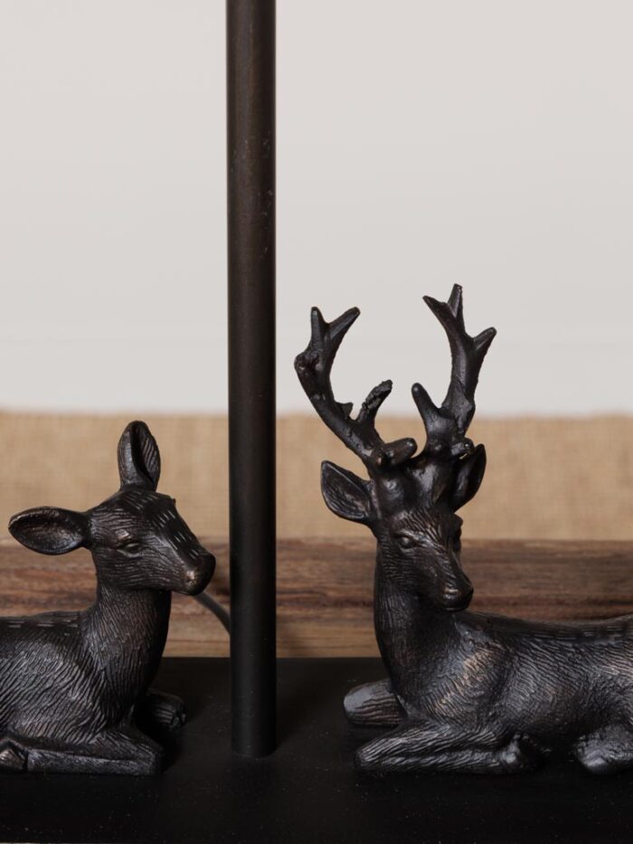 Lampe à poser cerf et biche couchés – Image 3