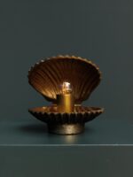 Lampe à poser coquillage doré Ariel – Image 2