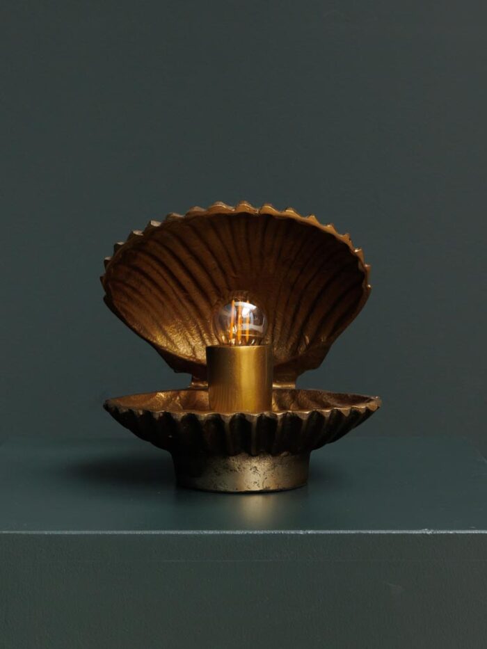 Lampe à poser coquillage doré Ariel – Image 2