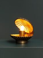 Lampe à poser coquillage doré Ariel – Image 4